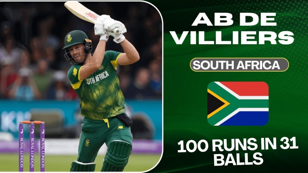 AB de Villiers Hits Fastest Century in 31 Balls | South Africa AB de Villiers celebrates his record-breaking fastest century in just 31 balls for South Africa